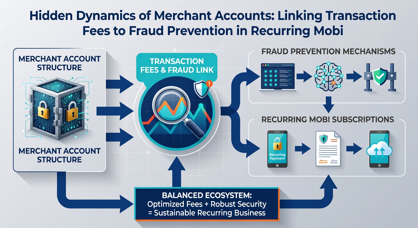 Diagram illustrating how transaction fees support real-time fraud detection systems in recurring mobile payment flows
