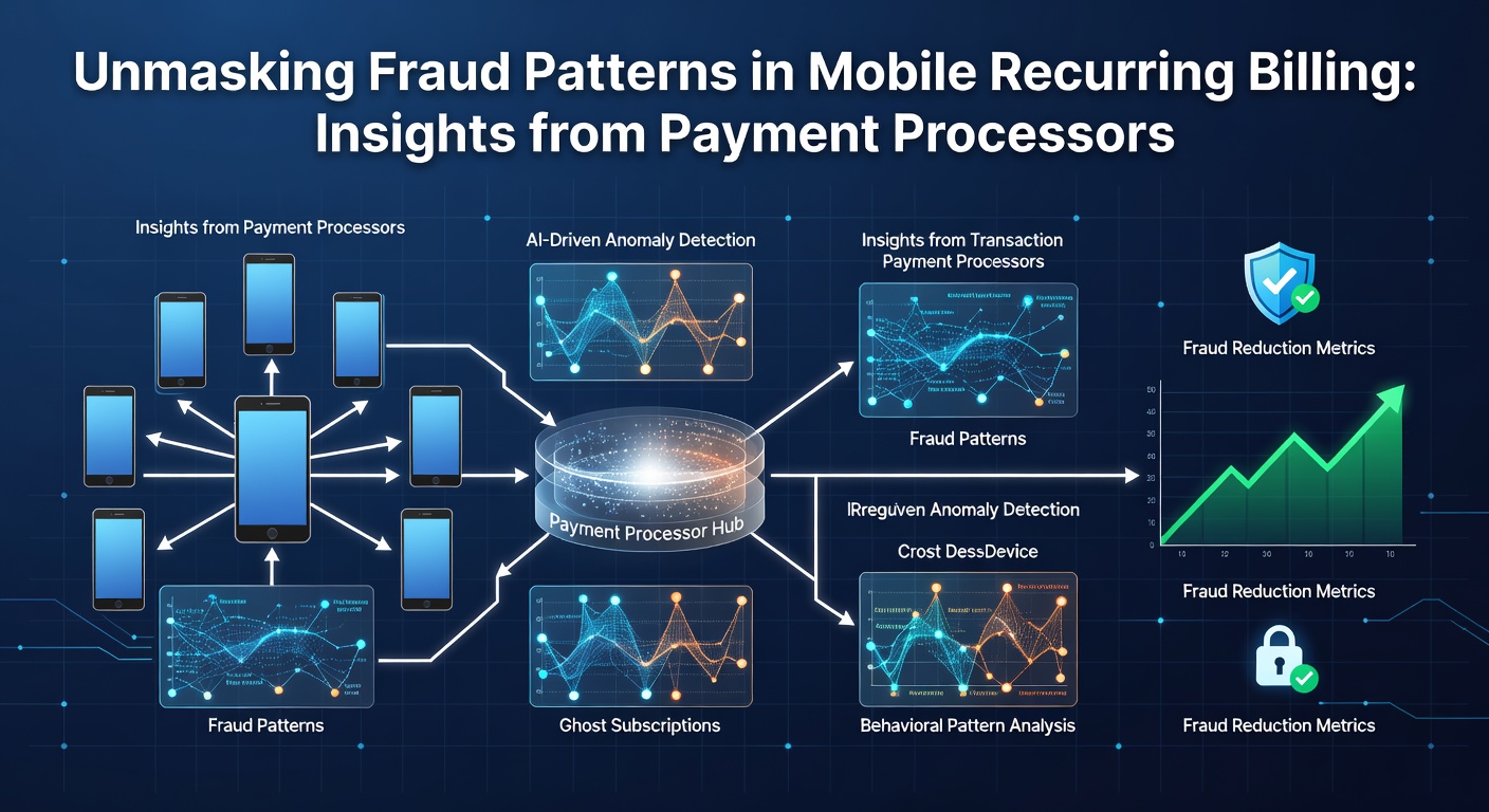 Chart depicting fraud detection metrics from payment processors, highlighting velocity spikes and anomaly clusters in recurring mobile transactions